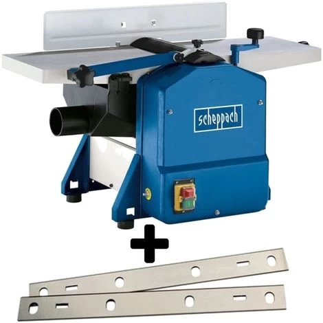 RABOT DÉGAUCHISSEUSE 204mm SCHEPPACH HMS850 +JEU DE 2 PIÈCES FERS DE RECHANGE 3 RABOT DÉGAUCHISSEUSE 204mm SCHEPPACH HMS850 +JEU DE 2 PIÈCES FERS DE RECHANGE