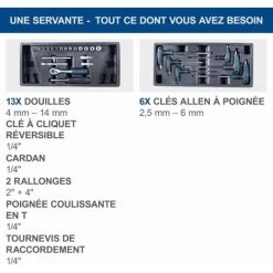 CHARIOT D'ATELIER AVEC 70 OUTILS CAISSE ROULETTES ROULANT SCHEPPACH TW1100 -Scheppach 25268270 4