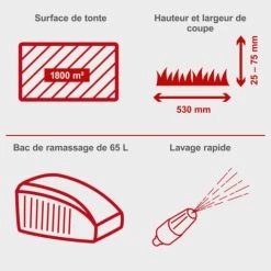 Tondeuse Thermique SCHEPPACH 7 Cv - Coupe De 53 Cm - MS225-53 -Scheppach 57608131 3