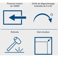 Raboteuse Et Dégauchisseuse SCHEPPACH - 204mm - 1500W - HMS860 -Scheppach 57614621 4