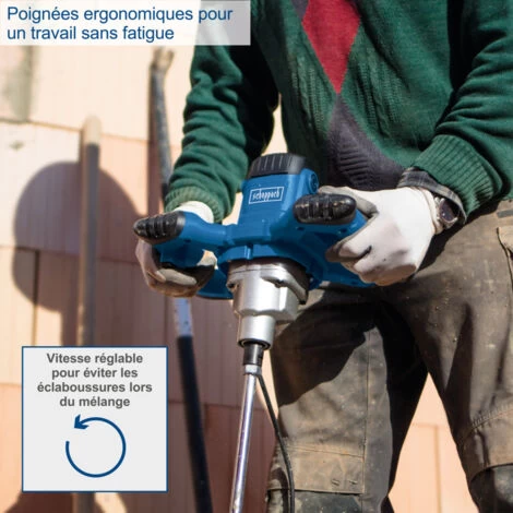 SCHEPPACH Malaxeur De Mortier Et Peinture 1200 W Avec 2eme Turbine 230 V 50 Hz PM1200 4 SCHEPPACH Malaxeur De Mortier Et Peinture 1200 W Avec 2eme Turbine 230 V 50 Hz PM1200 – Image 2