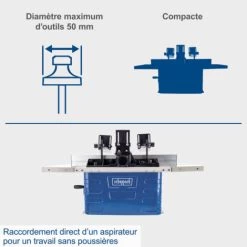 Defonceuse Sur Table Toupie A Bois SCHEPPACH Hf60 -Scheppach 99810662 4